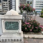 「ばらぞの橋」バラ園と芝生公園を結びます。2026/05/03撮影。